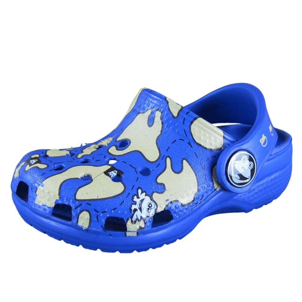 Coqui Unisex Clog Size T 4-5‎ Medium Shoes Blue Synthetic Slip On